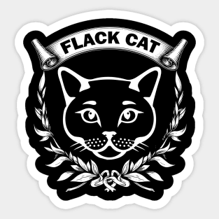 Flack cat tee design birthday gift graphic Sticker